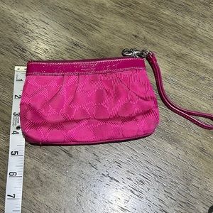 Pink Coach Wristlet